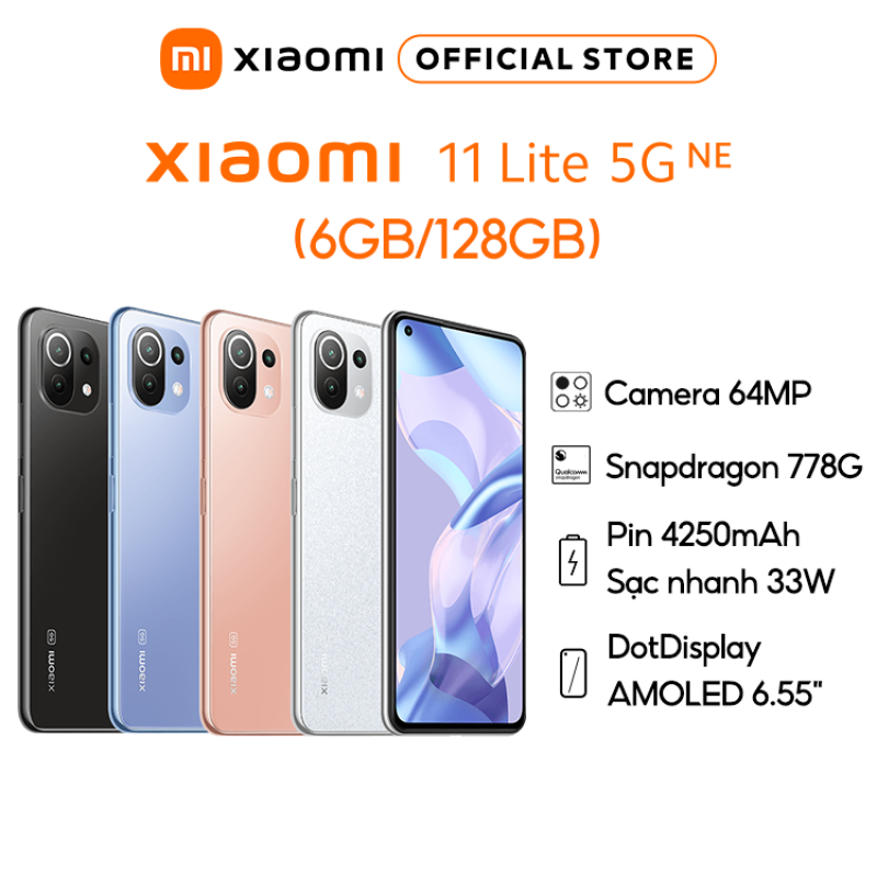 Điện Thoại Xiaomi 11 Lite 5G NE 6GB l 128GB - Hàng Chính Hãng - Bảo hành 18 Tháng