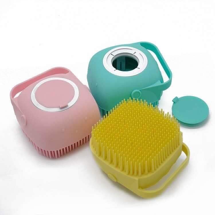 Bông tắm silicon có chỗ đựng sữa tắm