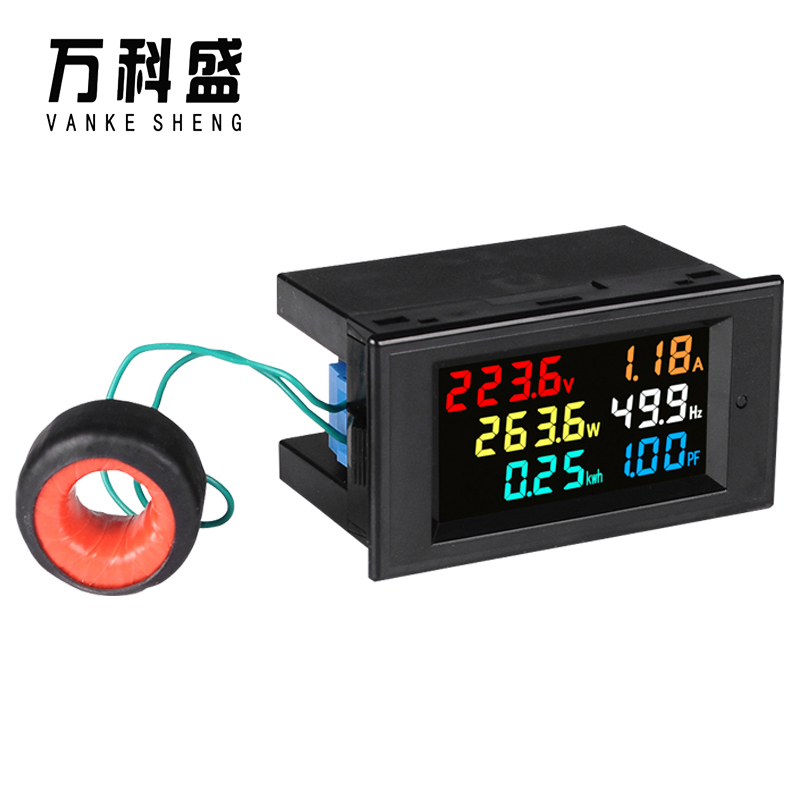 D69-2058 Voltmeter Current Power Factor Active KWH Electric Energy Frequency Meter Digital LCD VOLT AMP CT Digital MULTIMETER