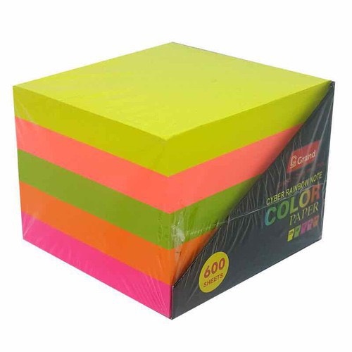 CỤC GIẤY MÀU DẠ QUANG KHÔNG KEO 8516