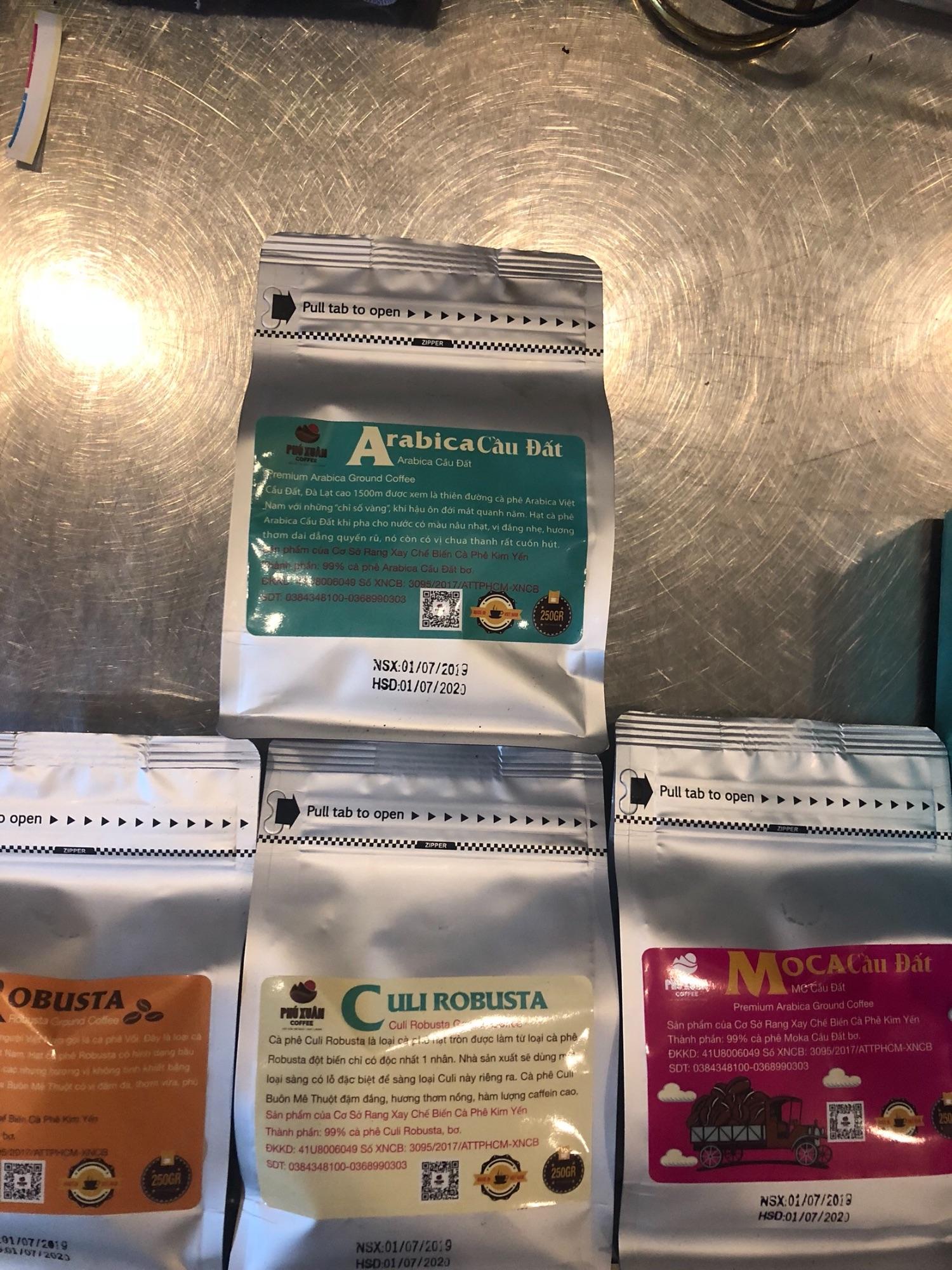 250gr Cà Phê Arabica Cầu Đất PHUXUAN COFFEE - Cà phê bột rang xay pha phin