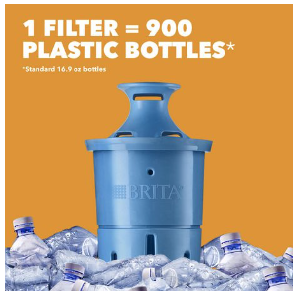 Brita LONG LAST Replacement Filter for Pitcher Water Filtration System (Pack of 1) [lõi lọc nước thay thế, Brita chính hãng từ Mỹ]