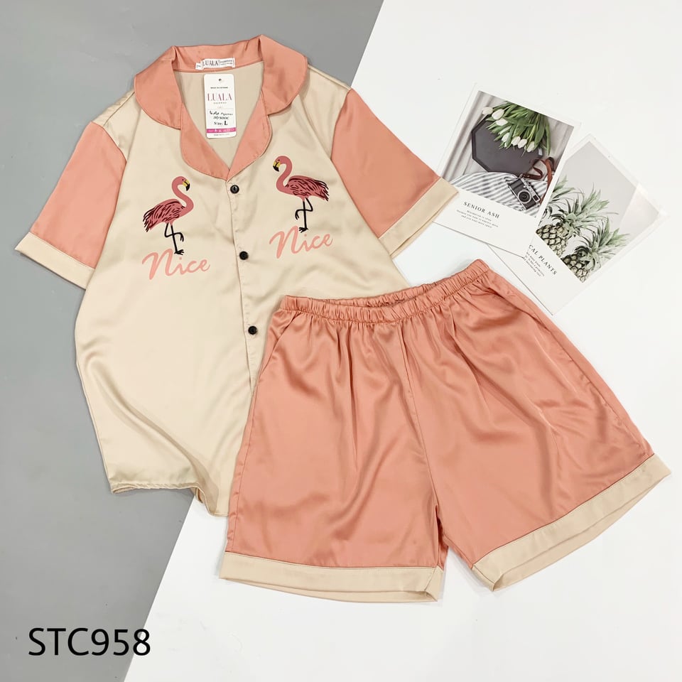 Đồ bộ đùi Pijama lụa satin cao cấp nữ đủ size