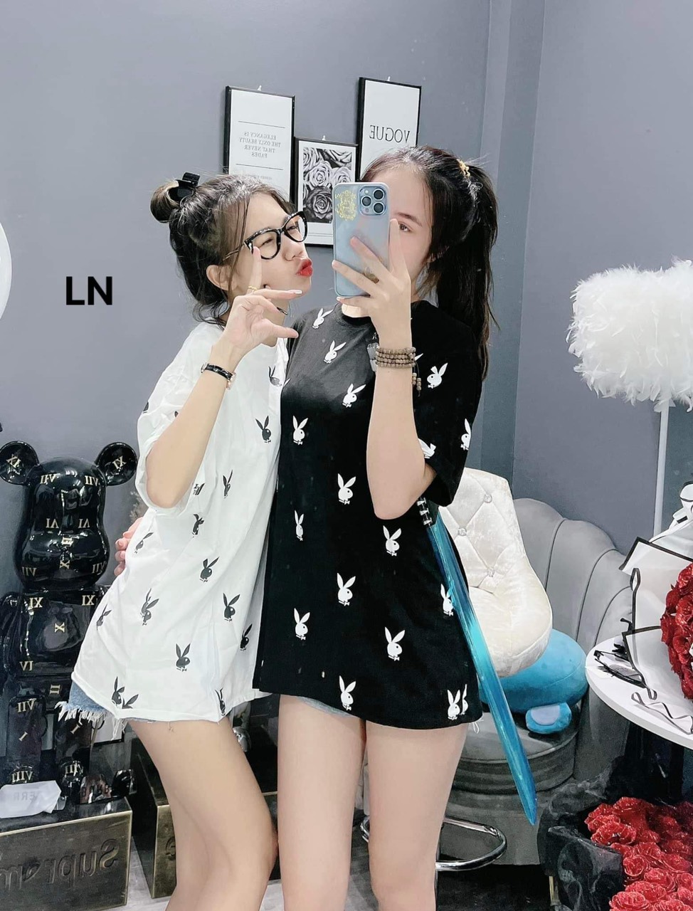 [ xả hàng ] Áo phông nam nữ   thỏ trắng siêu hot hit