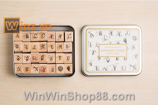 [FREESHIP MAX 15K][HCM]Bộ con dấu Alphabet (hộp thiếc)