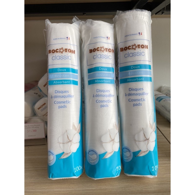 Bông tẩy trang Bocoton Classic mềm mịn 100 miếng