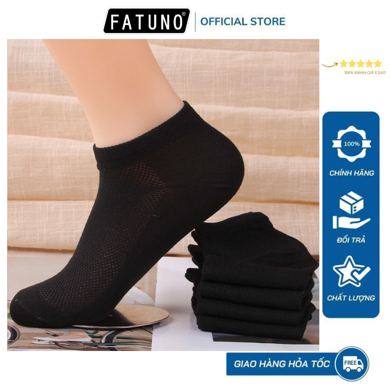 Combo 10 đôi tất vớ nam nữ cổ ngắn freesize thông hơi siêu thoáng mát chống hôi chân
