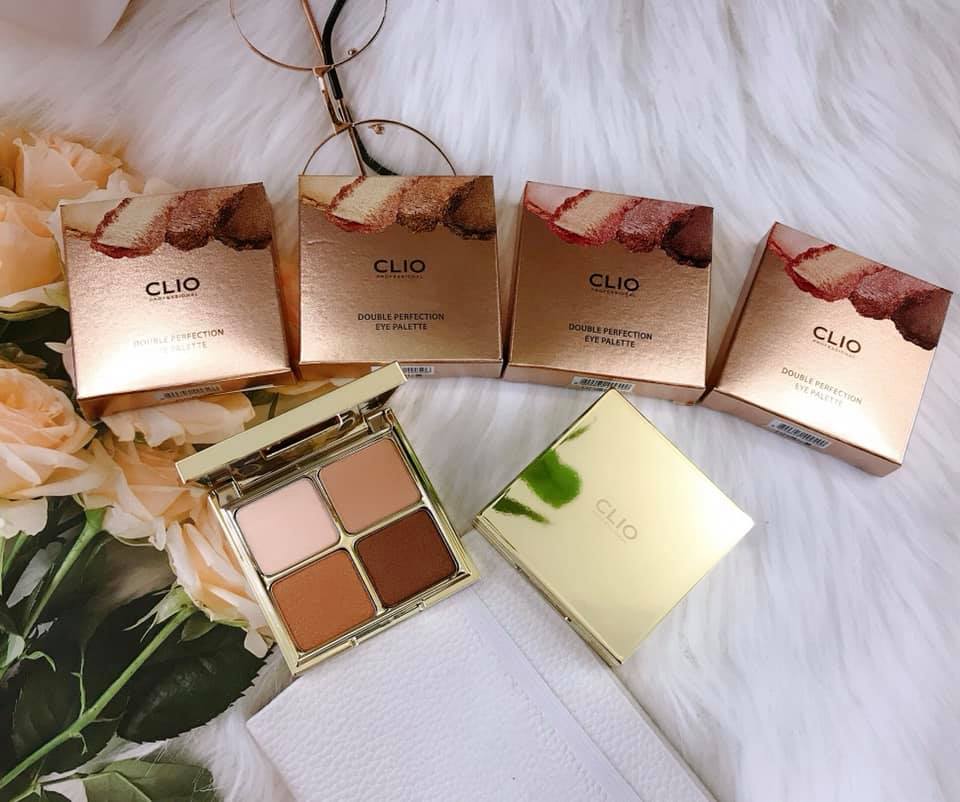 Bảng phấn mắt 4 màu Clio  Double Perfection Eye Palette.