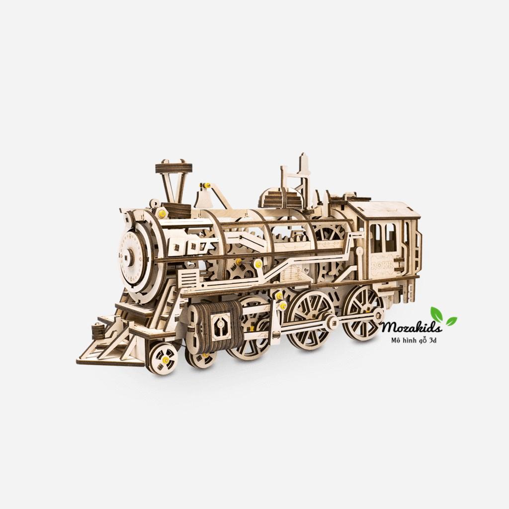 Mô hình lắp ráp gỗ 3D  (ĐC-01)  Cơ động học Đầu Máy (PT-01) Xe Lửa - Locomotive Robotime