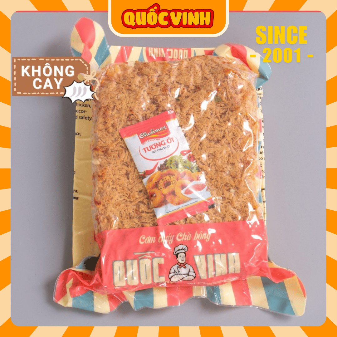 Cơm cháy chà bông Quốc Vinh - Không Cay loại 250g/gói
