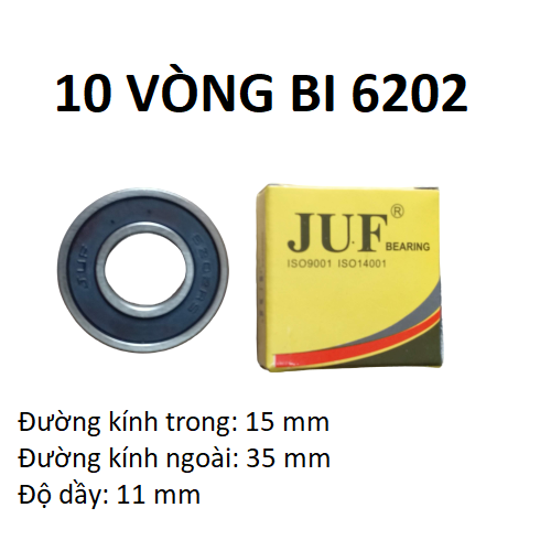 10 vòng bi 6202 JUF