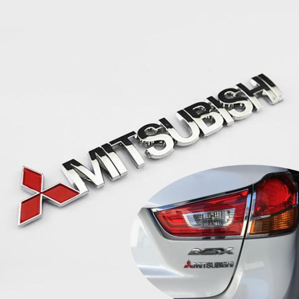 RẺ VÔ ĐỊCH Tem logo chữ nổi MITSUBISHI dán trang trí xe