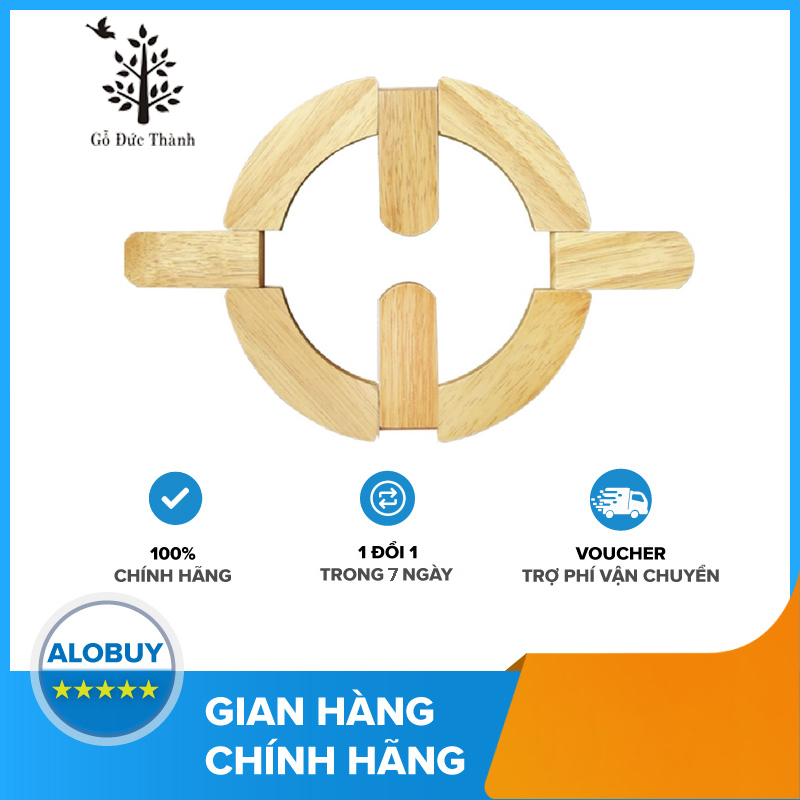 Rế Lót Nồi Tròn Mở Rộng Gỗ Đức Thành 09731