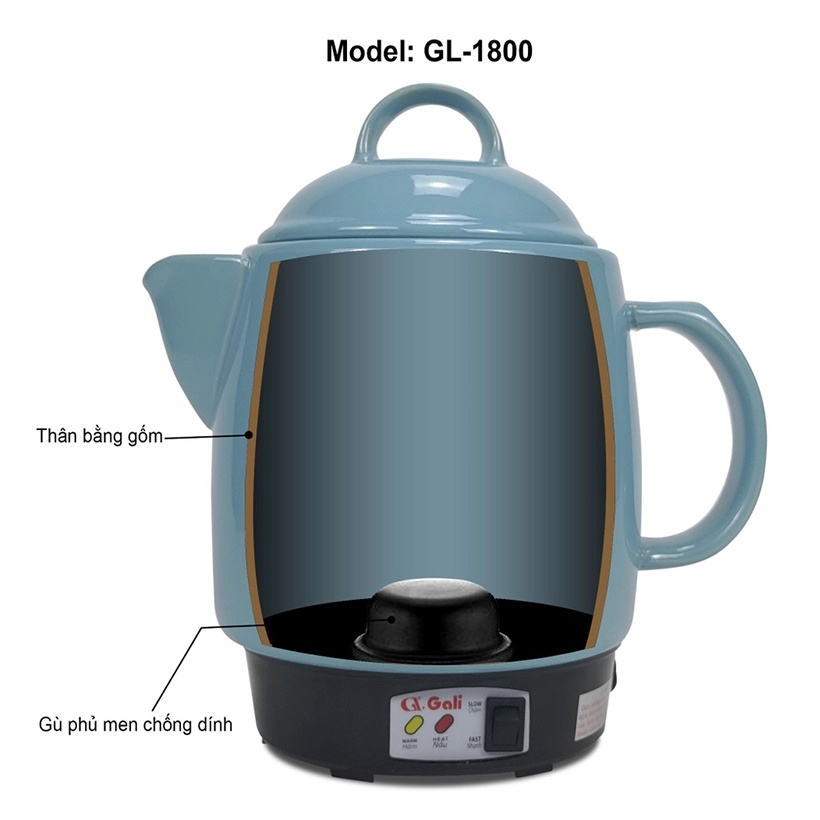 Siêu (ấm) sắc thuốc điện GALI 3.3 lít GL-1800