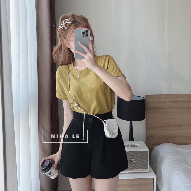 QUẦN SHORT NHUNG TĂM NHIỀU MÀU MS10001 -  5Fox store