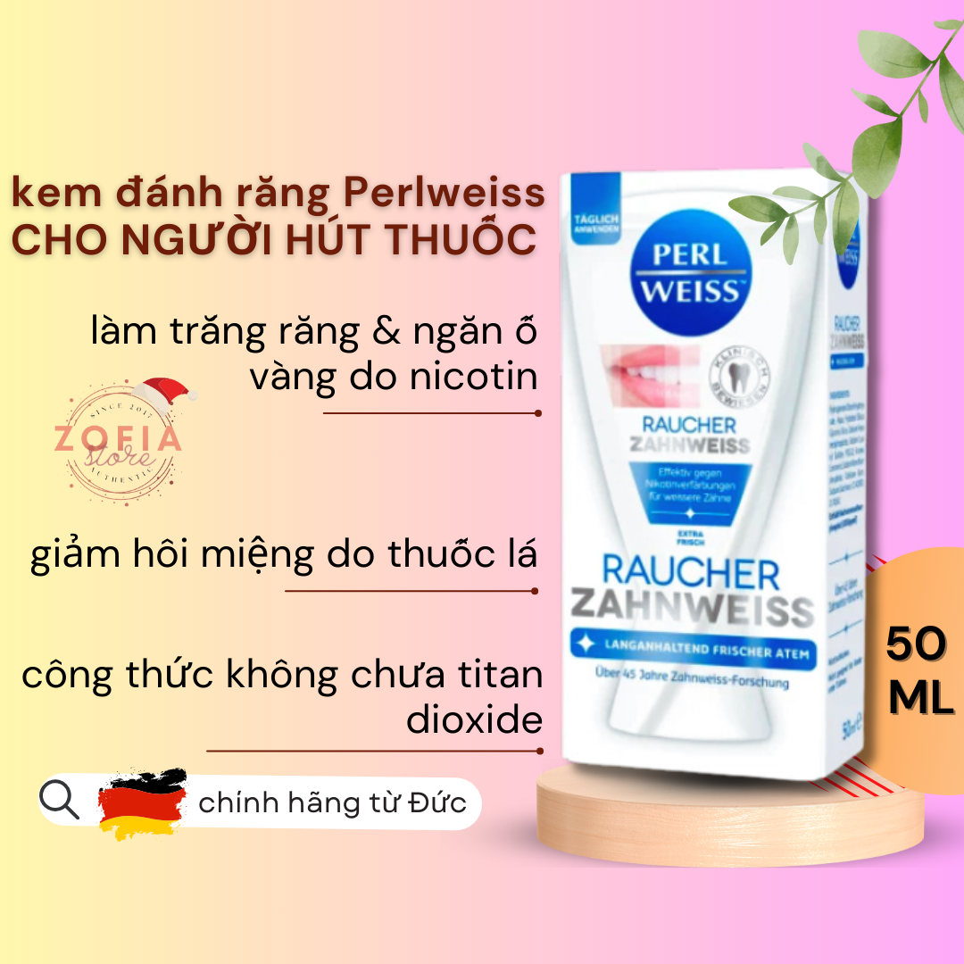 Kem đánh răng siêu trắng Perl Weiss Đức - 50ml