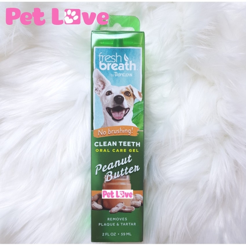 Gel vệ sinh răng miệng chó, giảm cao răng, mảng bám, mùi hôi (TropiClean, Mỹ)