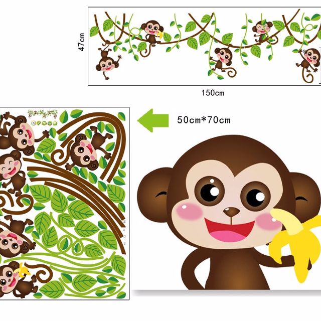 DECAL DÁN TƯỜNG GIÀN KHỈ VÀ KHU VƯỜN MỘNG MƠ