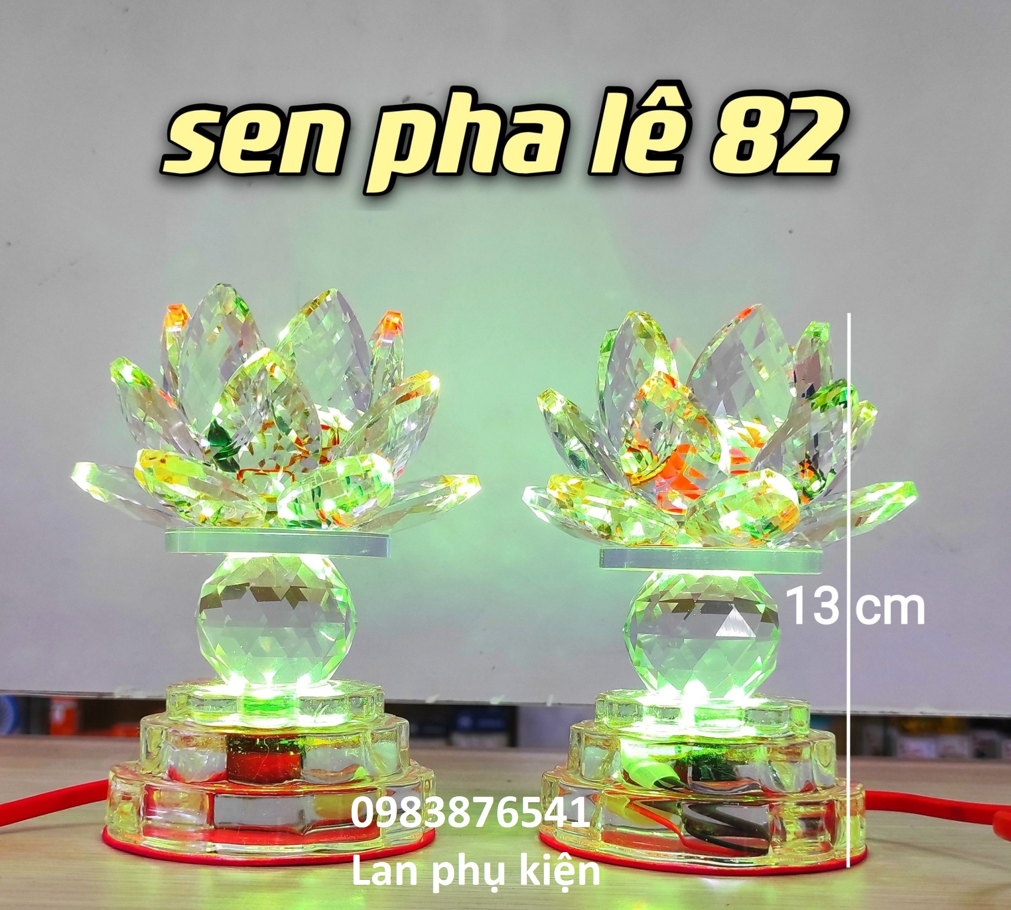 Đèn Hoa Sen Pha Lê (1 Cặp) nhiều mẫu.