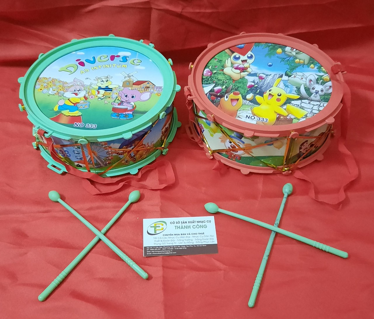 Trống nhựa đồ chơi cho bé 20cm x 9cm (TC05)