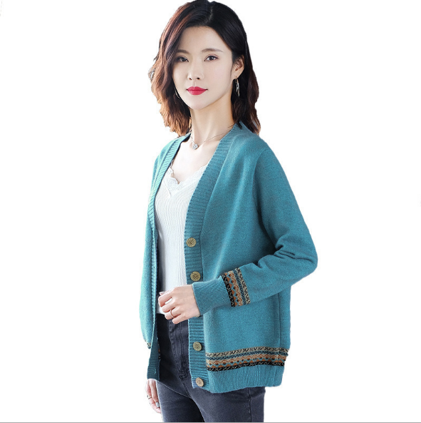 Áo len nữ cardigan họa tiết thổ cẩm