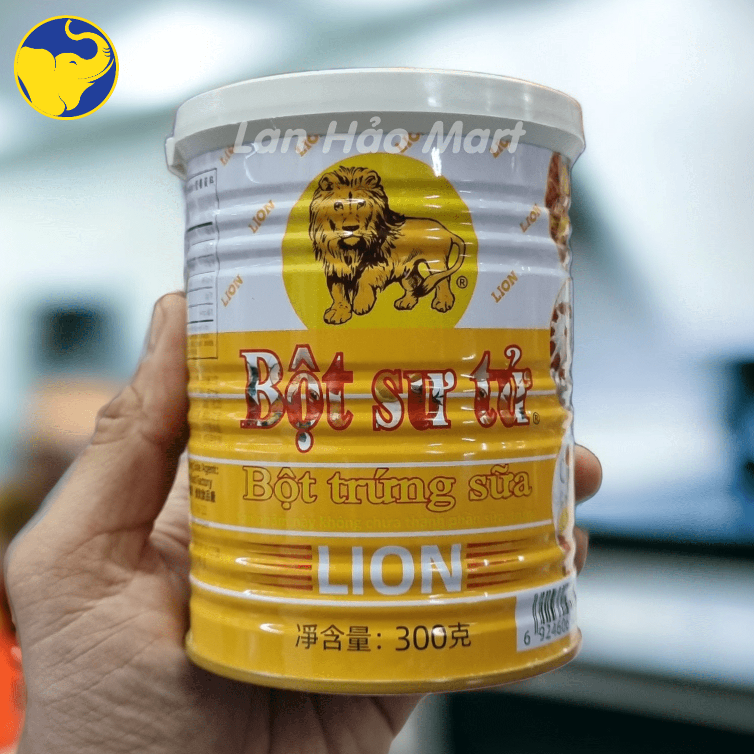 Bột sư tử, bột trứng sữa. bột lion custard powder eufood lon 300g