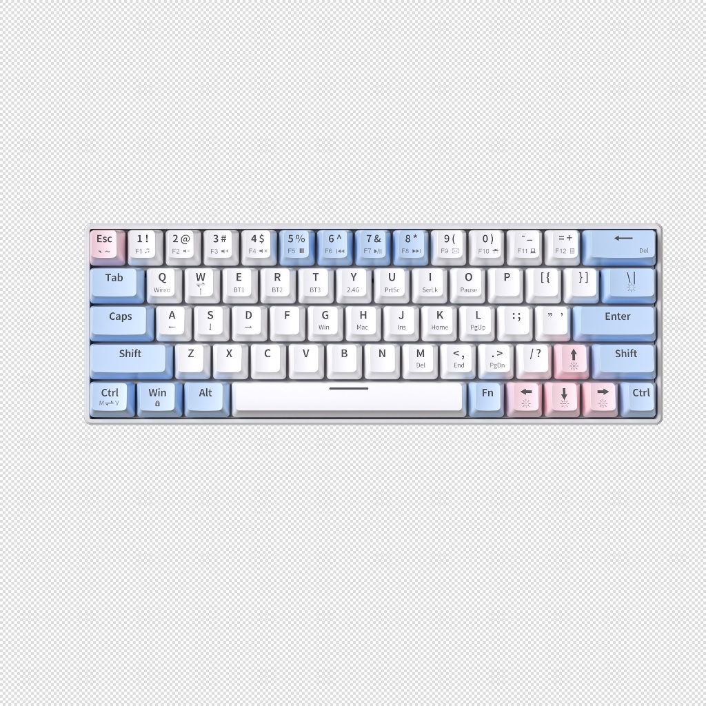 Layout Za641 Bàn Phím Cơ Không Dây Bluetooth Atas ZA641 Pro - Red Swtich Có Hotswap ...