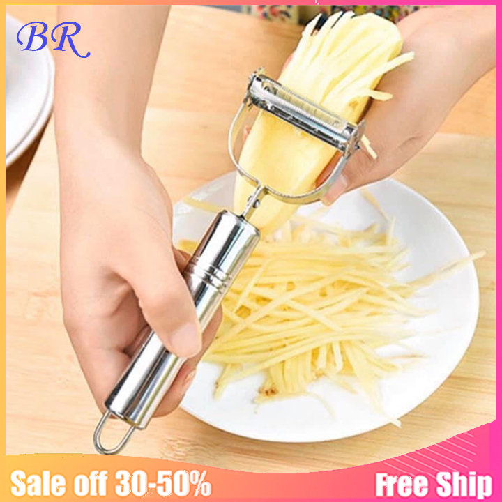 Nạo củ quả sợi đa năng chất liệu inox chống han gỉ.