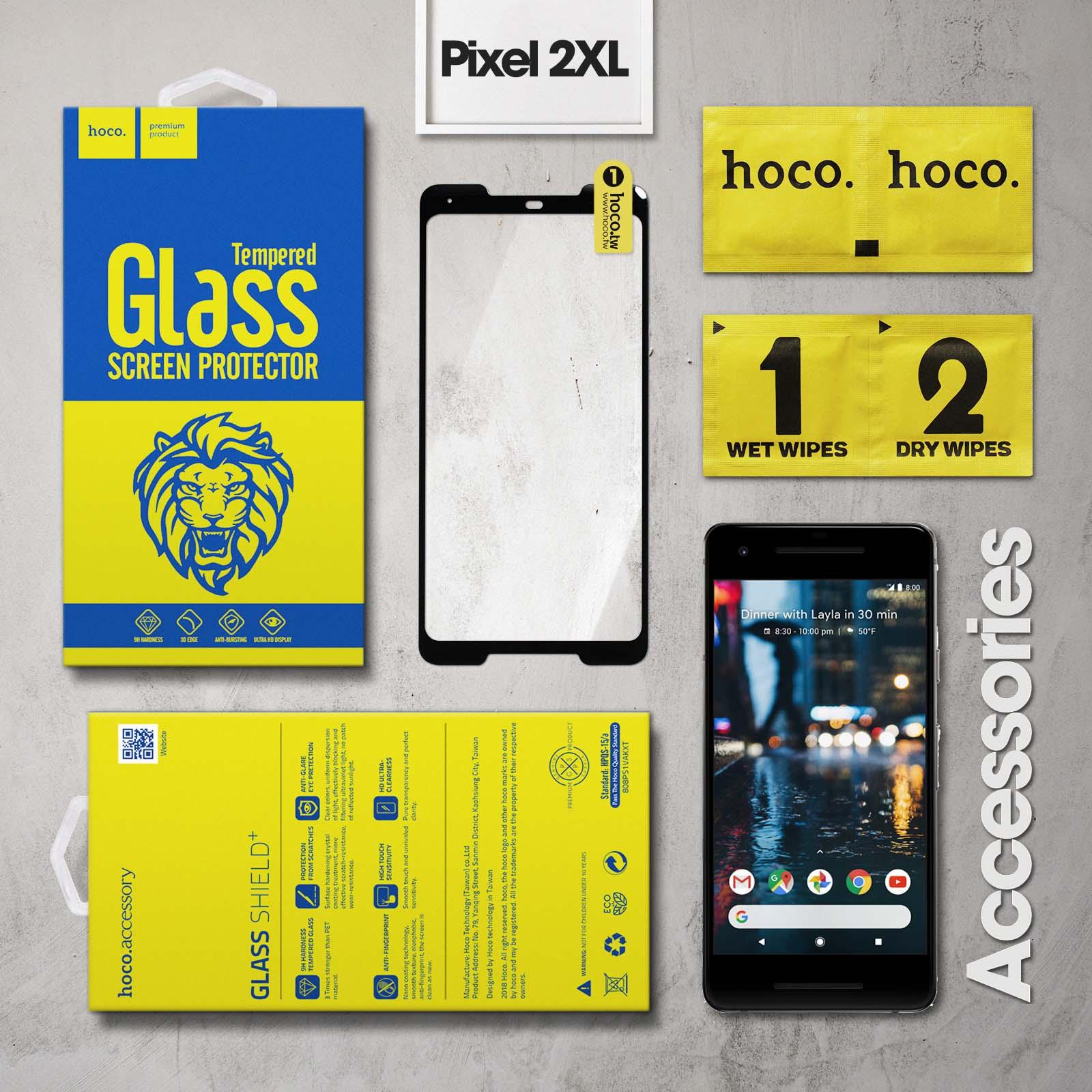 Miếng dán màn hình cường lực Google Pixel 2 XL hiệu HOCO màu Đen