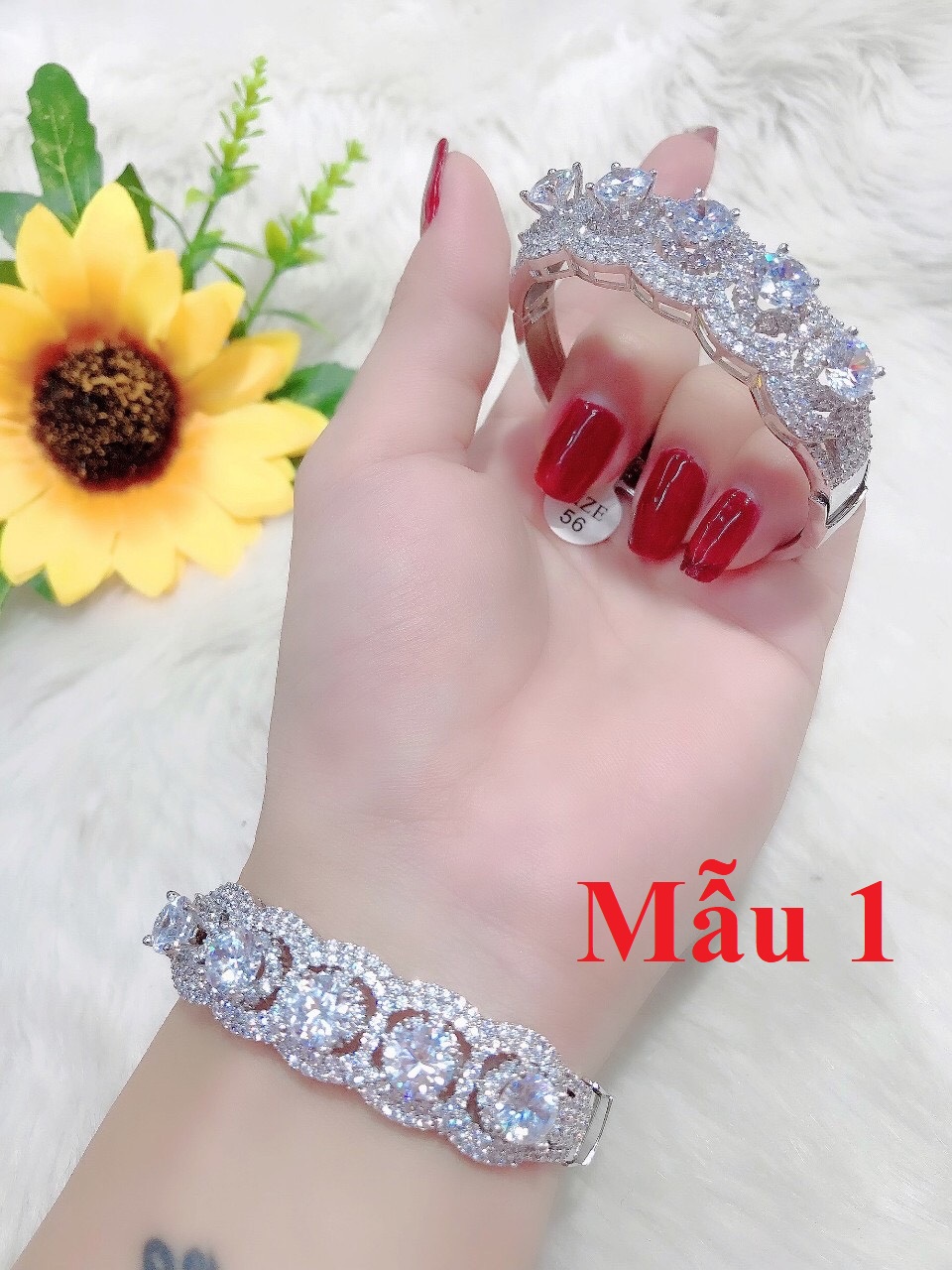 Vòng tay nữ bạch kim bản to đính đá - trang sức thúy phụng - m170r 1 28.10 - - vong nu trang dep, vong tay kieu moi, vong tay nu gia re, vong tay bac dep cho nu, vòng tay
