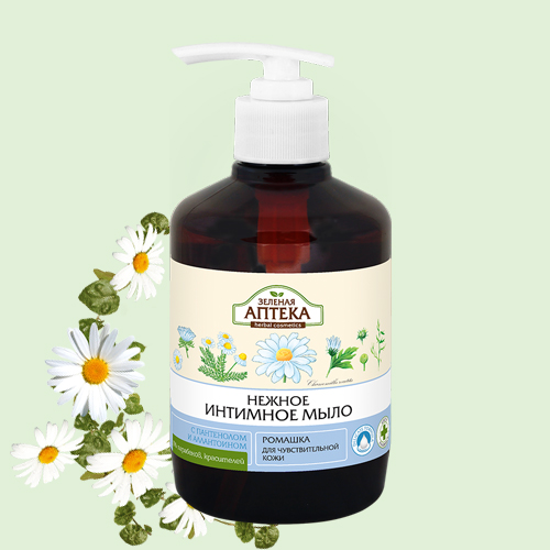 Dung dịch vệ sinh phụ nữ Zelenaya Apteka dành cho da nhạy cảm chiết xuất Hoa cúc 370ml - BioTopcare Official