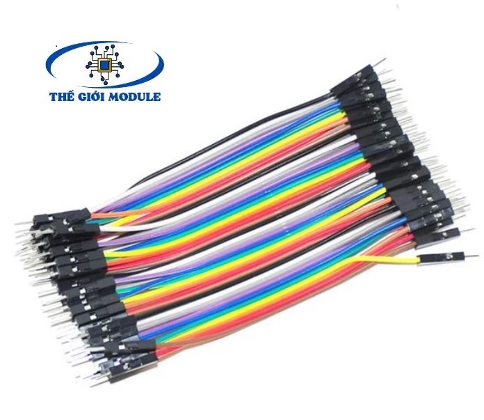 Dây bus, dây bẹ 2 đầu đực 20cm (1 bẹ 40 sợi)