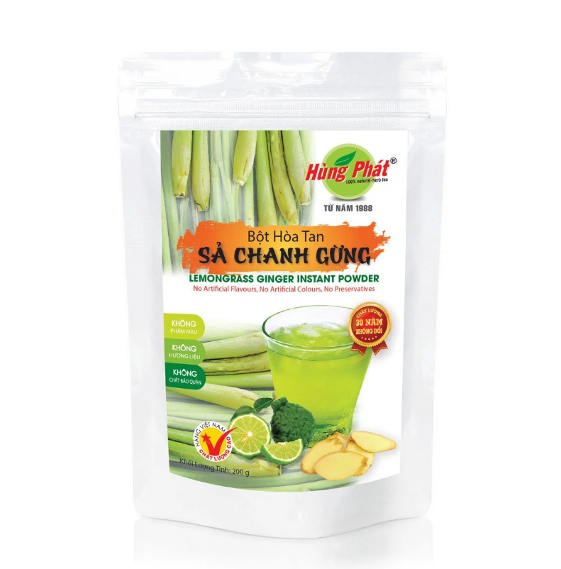 Bột Hòa Tan Sả Chanh Gừng - Trà Hùng Phát