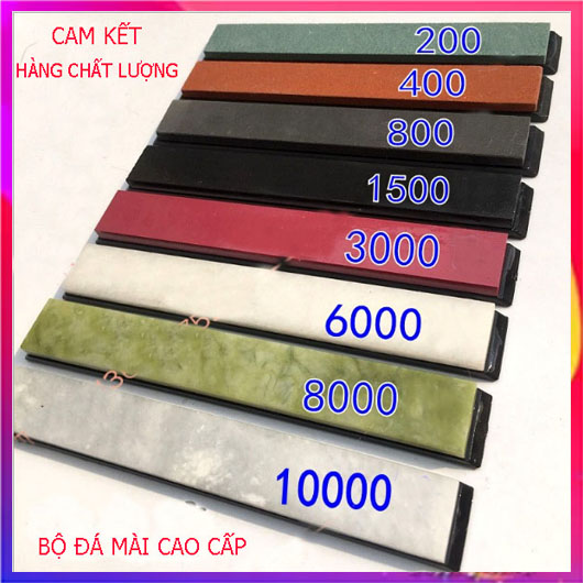 Bộ Đá Mài Dao Nhà Bếp Cao Cấp 8 Viên Độ Nhám Từ #200 Đến #10000