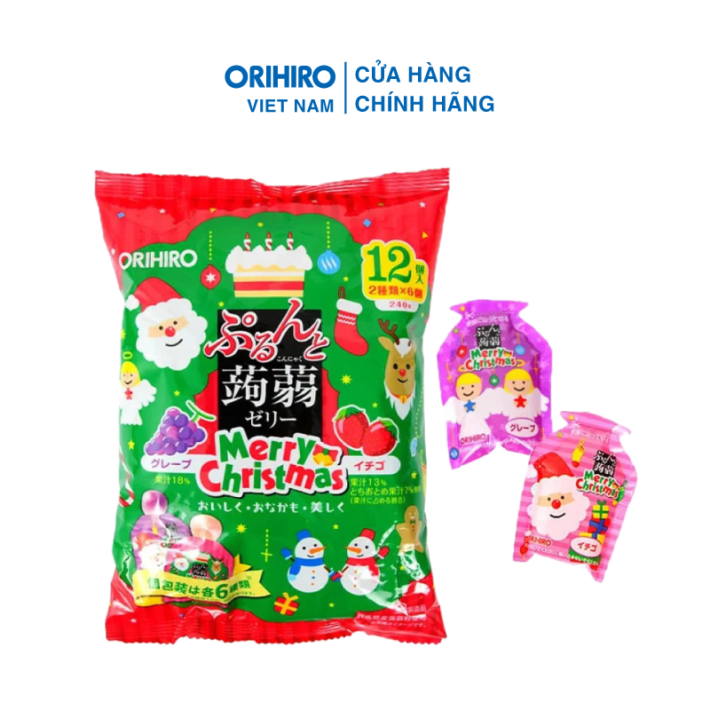 Thạch Giáng Sinh Orihiro vị nho tím và dâu tây