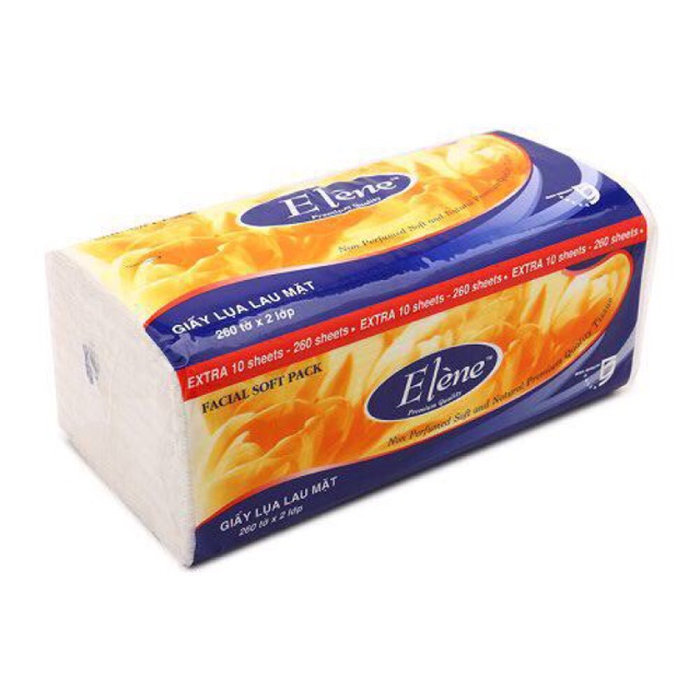 Khăn Giấy Lụa 2 Lớp Elene Gói 260 tờ