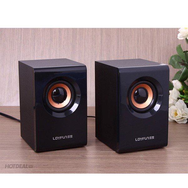 [HCM]LOA VI TÍNH LOYFUN M10  2 LOA BỘ ĐEN