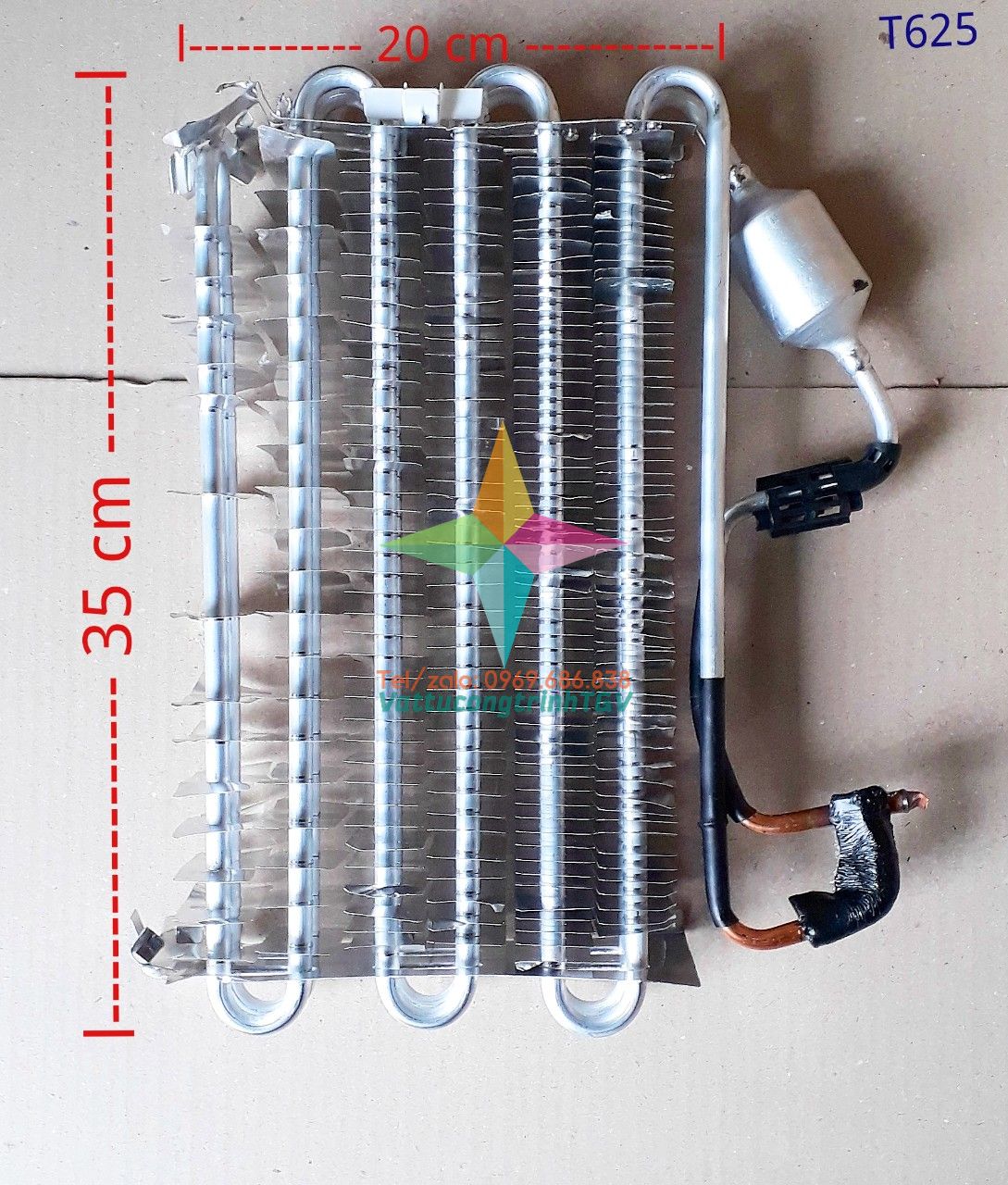 Dàn lạnh nhôm 6U - KT: 35cm x 20cm
