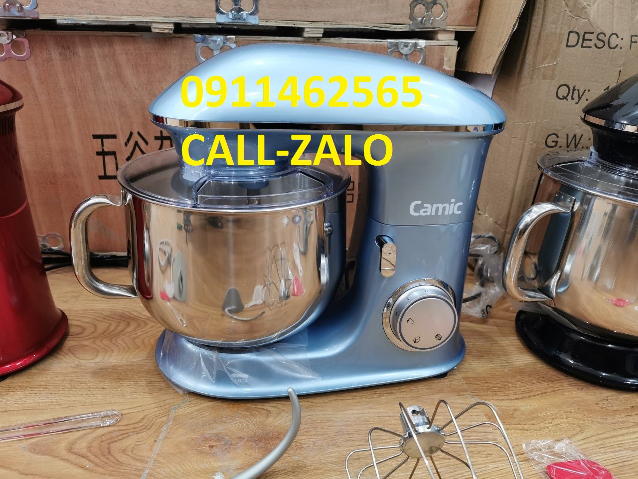 Máy trộn bột-đánh trứng,máy đánh kem Camic 8 lít công suất 1500w