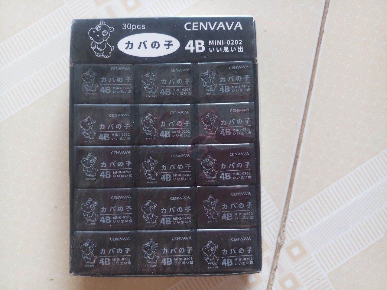 Gôm đen 4B Cenvava Mini-0202, 30v/hộp