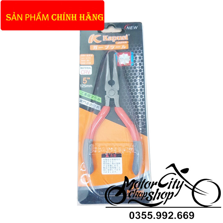 Kìm mỏ nhọn KAPUSI 5 inch JAPAN