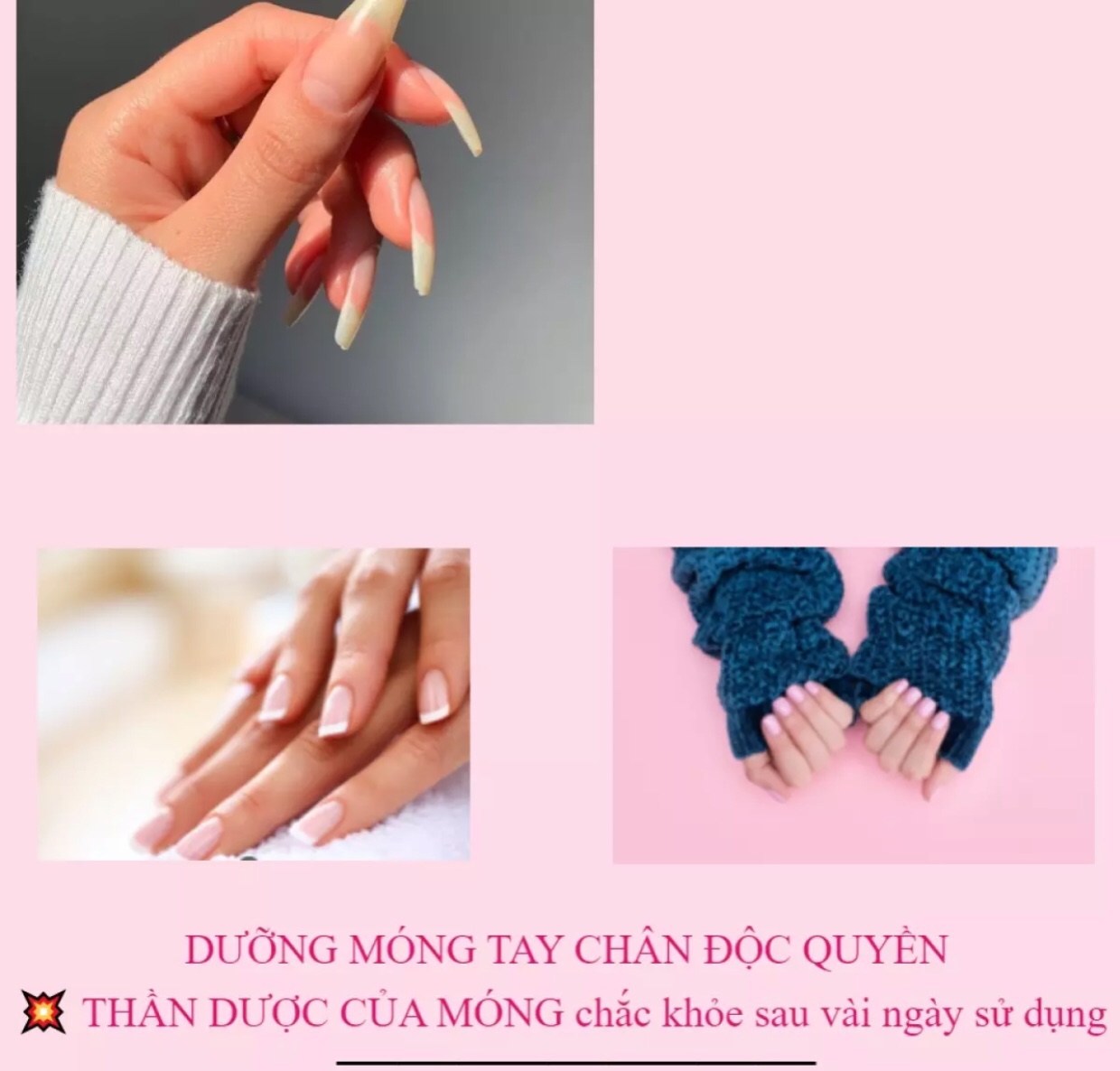 combo 2 hũ dưỡng móng tay độc quyền- dưỡng dài móng,cứng móng