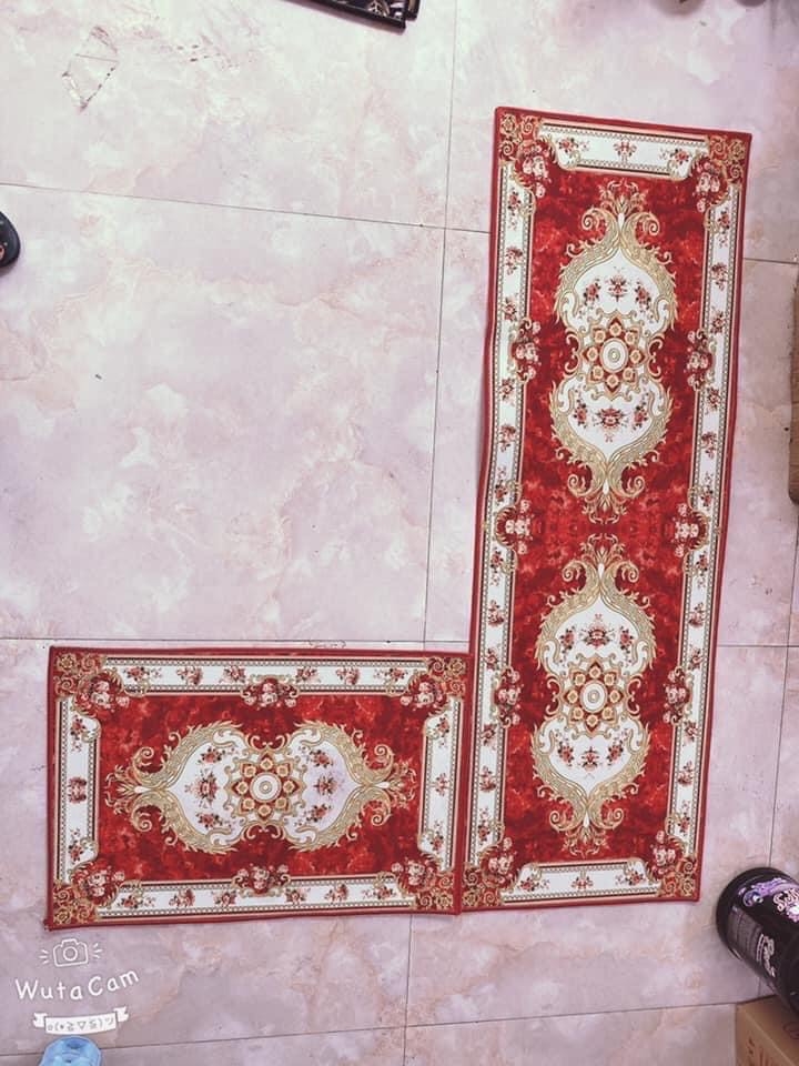 Thảm nhà bếp - Bộ 2 thảm lau chân 3d siêu đẹp