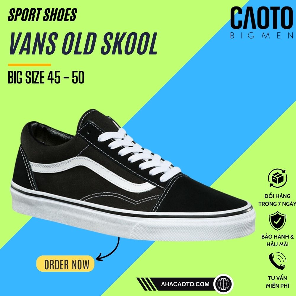 Giày Sneaker Vans Old Skool [CHÍNH HÃNG] Big Size Nam - Giày Sneaker Big Size Nam 45 46 47 48