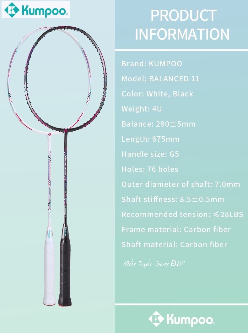 Vợt cầu lông Kumpoo Balanced 11 (Chính hãng)