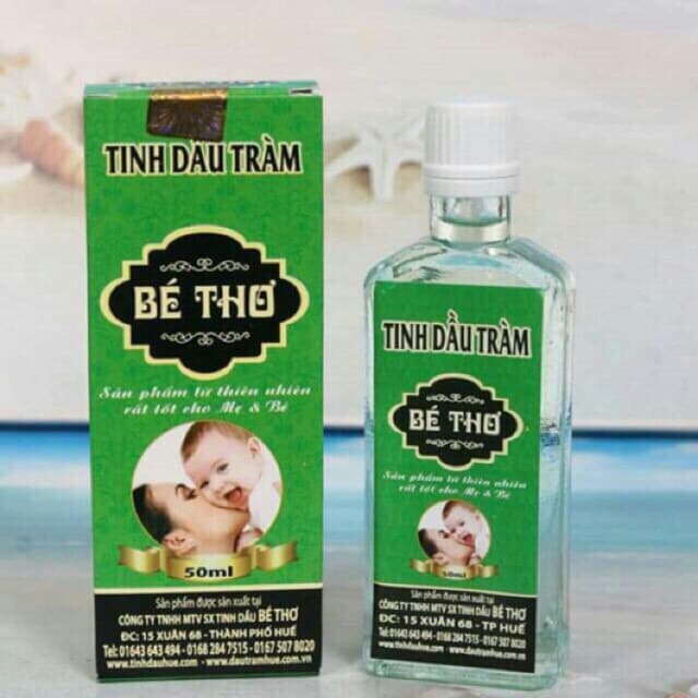 Combo 2 chai tinh dầu tràm huế bé thơ loại i chống virus cảm cúm hiệu quả loại 50ml đảm bảo hàng chất lượng