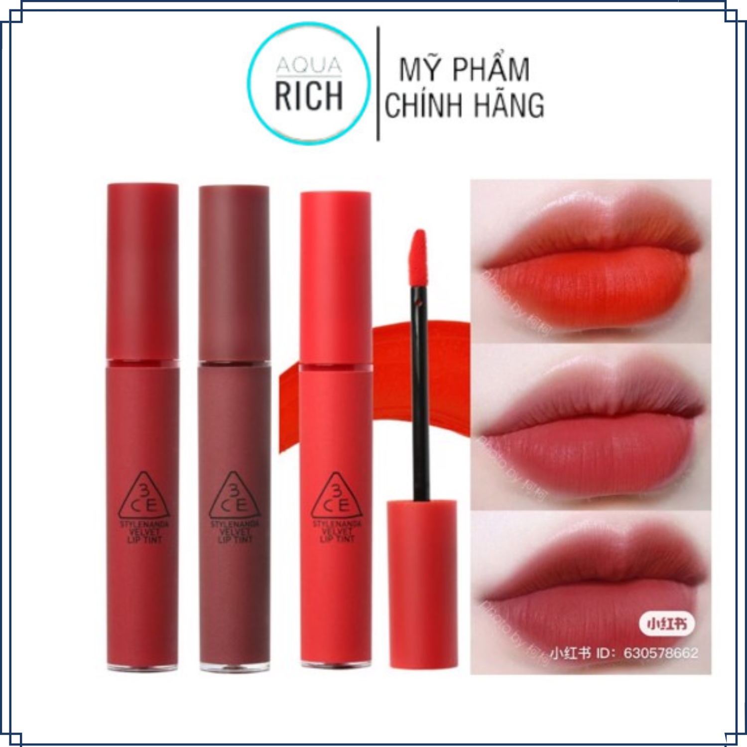 [New Color] Son Kem Lì 3CE Velvet Lip Tint Mẫu Mới [Go Now - Know Better - Absorbed - Simply Speaking - Slow Motion]
