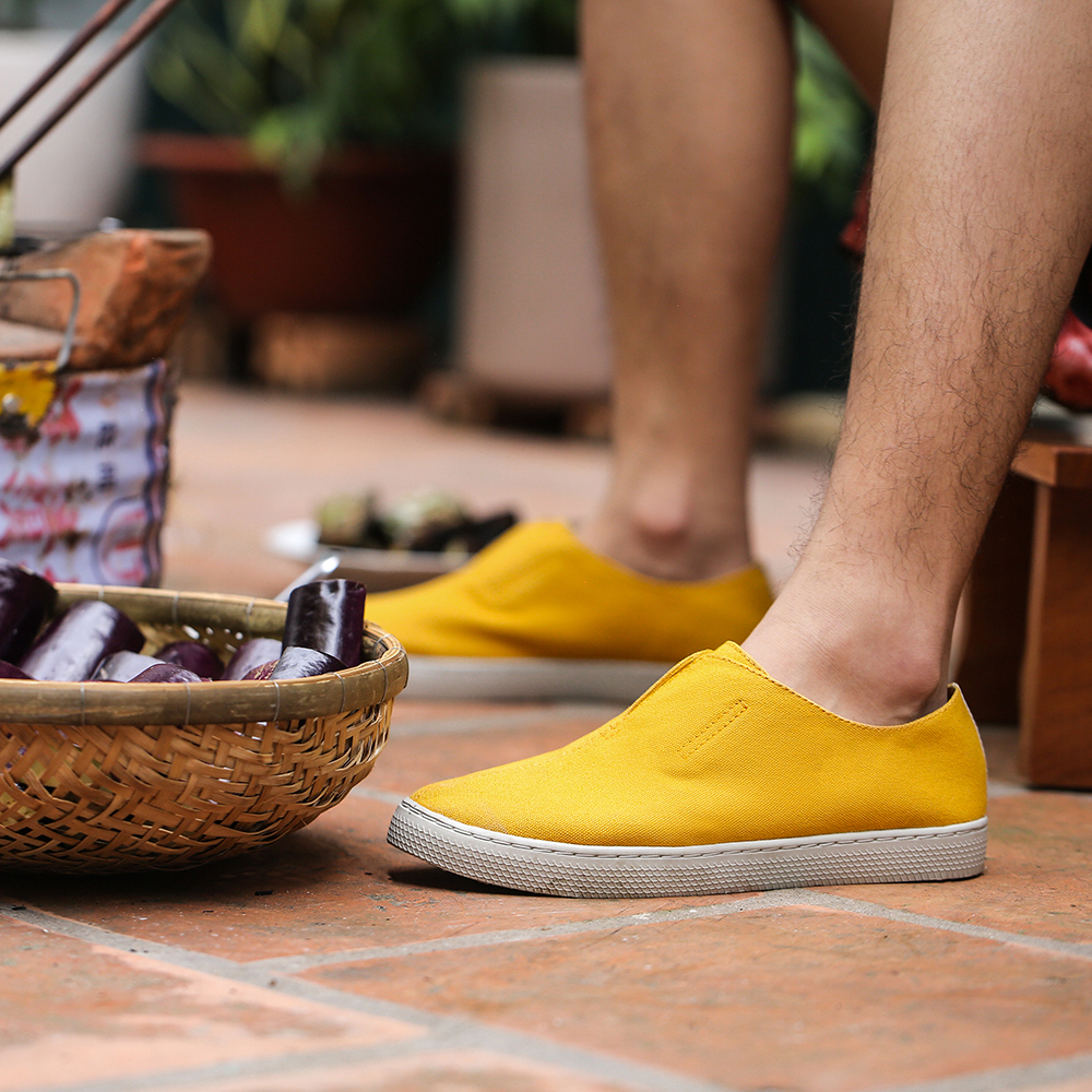 Giày Một vải vàng nghệ không dây