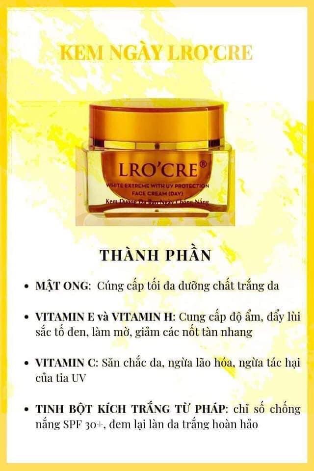 KEM DƯỠNG TRẮNG FACE NGÀY LRO'CRE