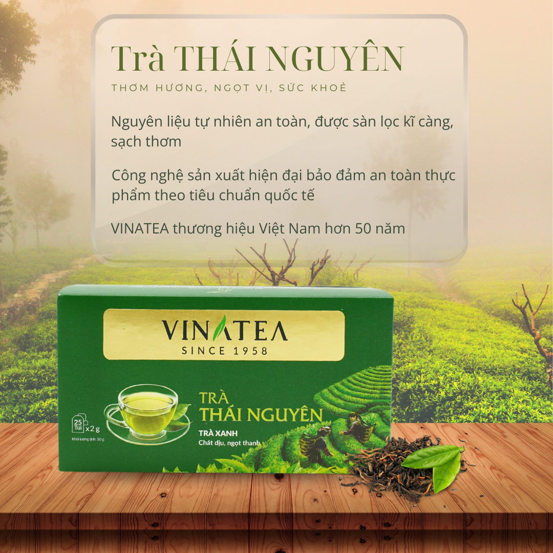 Trà Vinatea Thái Nguyên túi lọc 50g
